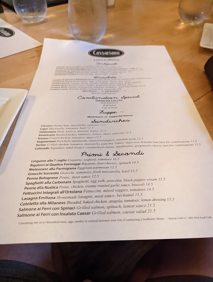 Menu Cassariano Italian Eatery-9